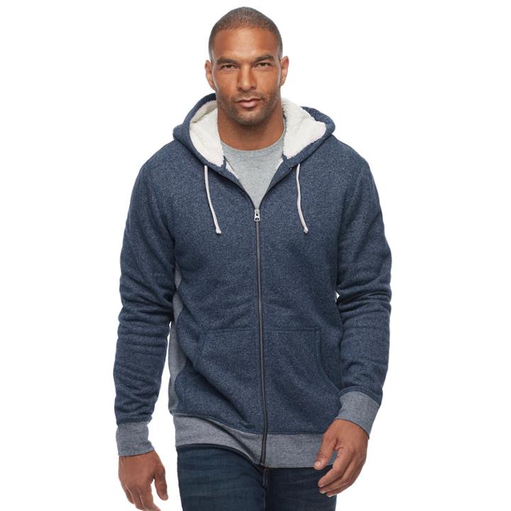 Big & Tall Sonoma Goods For Life&trade; Regular-fit Sherpa-lined Hoodie, Men's, Size: 3xl Tall, Dark Blue