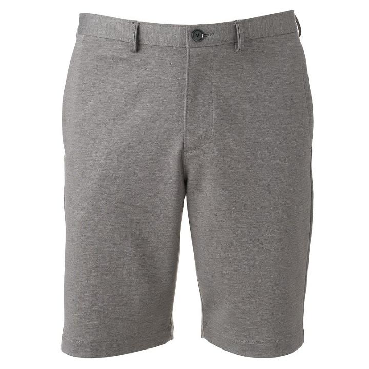 Men's Apt. 9&reg; Modern-fit Stretch Knit Shorts, Size: 40, Grey