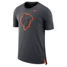 Men's Nike Oklahoma State Cowboys Dri-fit Mesh Back Travel Tee, Size: Xxl, Grey (anthracite)