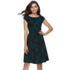Women's Elle&trade; Pleated Fit & Flare Dress, Size: Large, Med Green