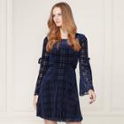 Lc Lauren Conrad Runway Collection Velvet Fit & Flare Dress - Women's, Size: Large, Dark Blue
