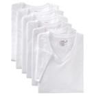 Men's Hanes Classics 6-pk. Comfortsoft V-neck Tees, Size: Xl, White