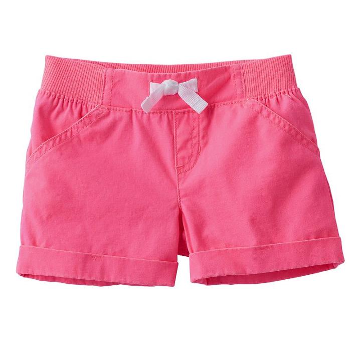 Girls 4-10 Jumping Beans&reg; Rolled Cuff Shorts, Girl's, Size: 10, Med Pink
