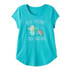 Plus Size Girls 7-16 So&reg; Curved-hem Graphic Tee, Girl's, Size: 12 1/2, Turquoise/blue (turq/aqua)