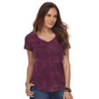 Petite Sonoma Goods For Life&trade; Essential V-neck Tee, Women's, Size: Xl Petite, Purple