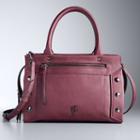 Simply Vera Vera Wang Driggs Studded Satchel, Women's, Dark Pink