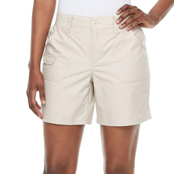 Women's Gloria Vanderbilt Petra Shorts, Size: 10, Lt Beige