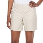 Women's Gloria Vanderbilt Petra Shorts, Size: 10, Lt Beige