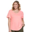Plus Size Sonoma Goods For Life&trade; Essential V-neck Tee, Women's, Size: 3xl, Light Pink