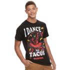 Men's Deadpool Dance For Tacos Tee, Size: Medium, Black