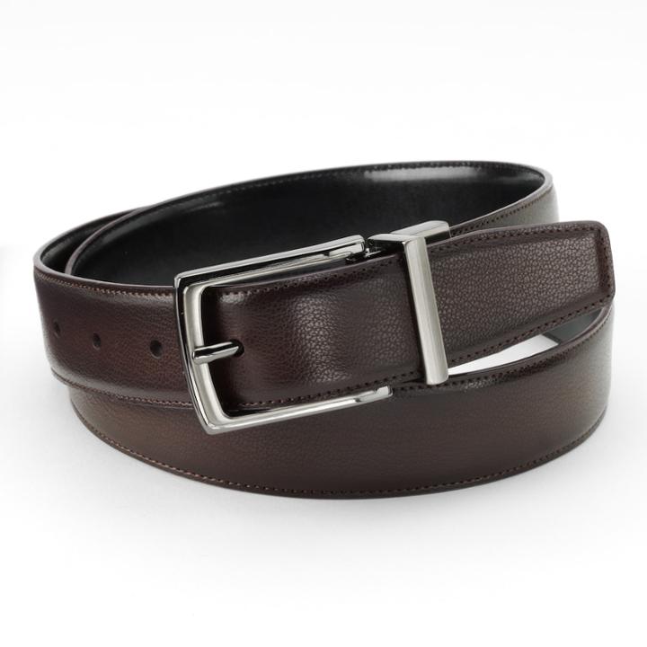 Apt. 9&reg; Burnished Peak Reversible Faux-leather Belt, Men's, Size: 36, Brown