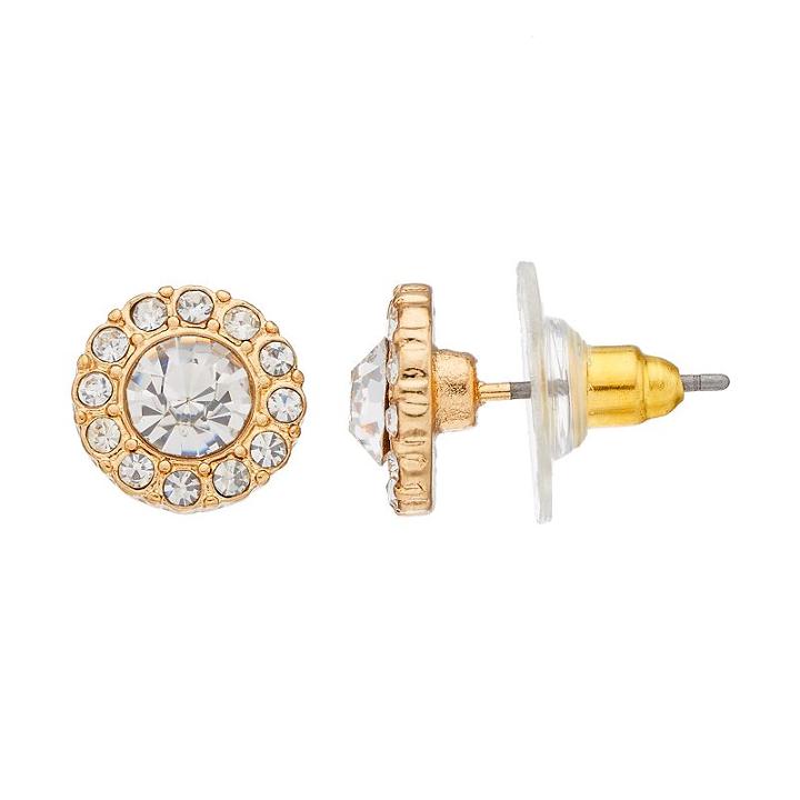 Jennifer Lopez Halo Nickel Free Round Stud Earrings, Women's, Gold