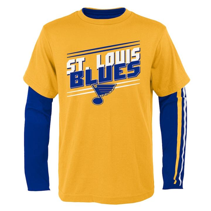 Boys 8-20 St. Louis Blues First Line Tee Set, Size: L 14-16, Gold