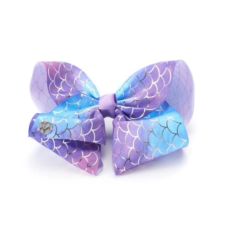 Girls 4-16 Jojo Siwa Mermaid Scales Foil Bow, Multicolor