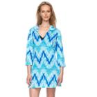 Women's Portocruz Hooded Tie-dye Cover-up, Size: Small, Blue Other