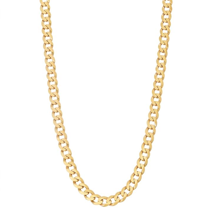 Men's Sterling Silver Curb Chain Necklace, Size: 20, Yellow