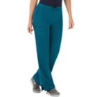 Petite Jockey Scrubs Woven Cargo Pants, Women's, Size: L Petite, Turquoise/blue (turq/aqua)
