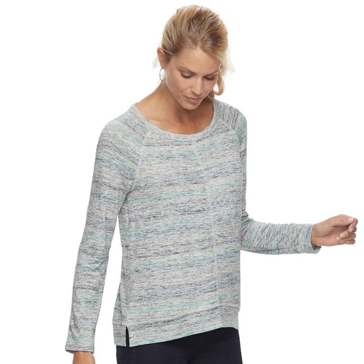 Women's Sonoma Goods For Life&trade; Raglan Top, Size: Xl, Blue (navy)