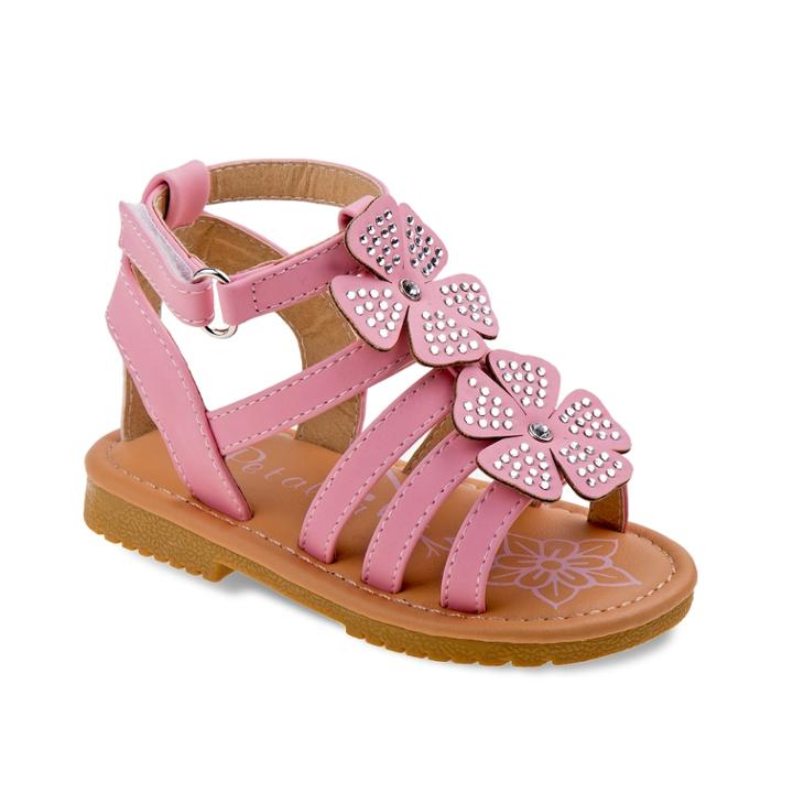 Petalia Floral Toddler Girls' Sandals, Size: 6 T, Pink