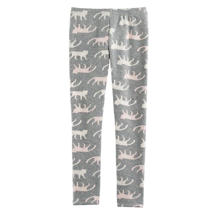 Girls 4-10 Jumping Beans&reg; Fleece-lined Leggings, Size: 7, Med Grey