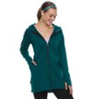 Women's Tek Gear&reg; Thumb Hole Long Jacket, Size: Xs, Dark Blue