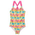 Girls 8-16 St. Tropez Emoji One-piece Swimsuit, Girl's, Size: 14, Multicolor