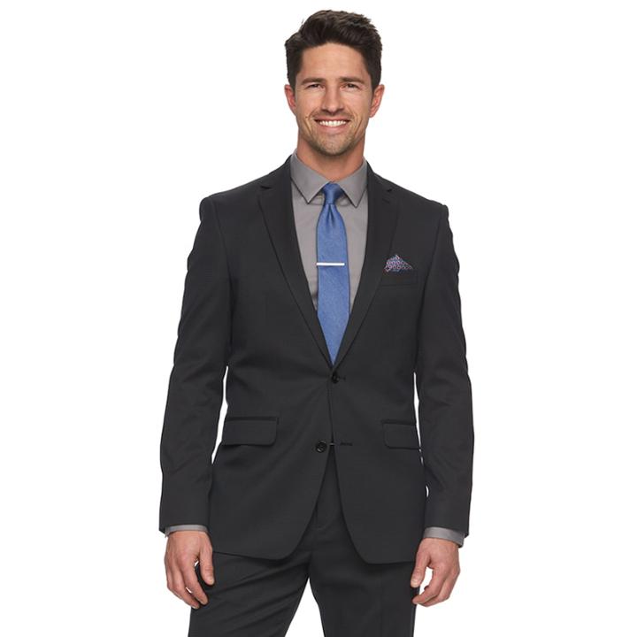 Men's Apt. 9&reg; Extra-slim Fit Textured Suit Jacket, Size: 40 Long, Grey