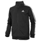 Boys 4-7x Adidas Climalite Front Zip Tricot Track Jacket, Size: 7x, Black