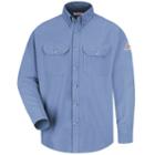 Men's Bulwark Fr Cooltouch 2 Dress Uniform Shirt, Size: Xxl, Blue
