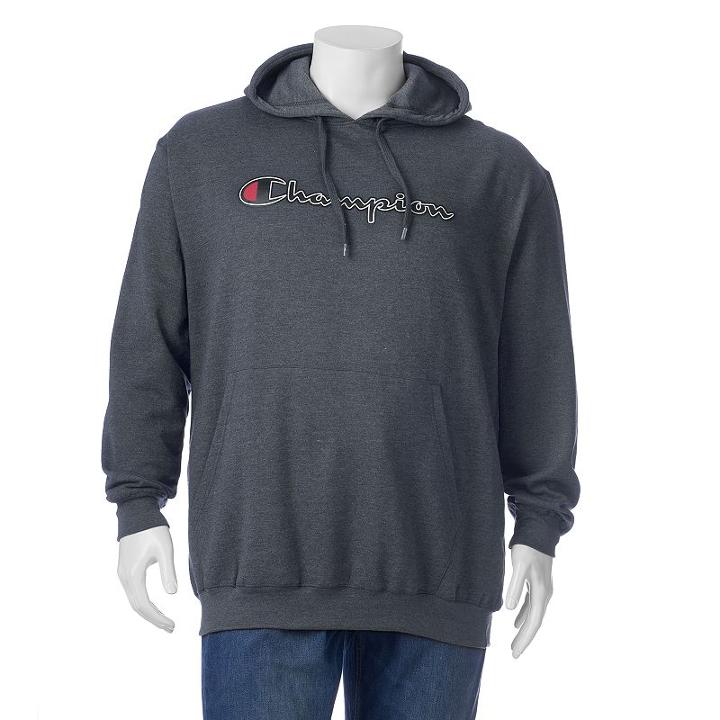 Big & Tall Champion Logo Pullover Hoodie, Men's, Size: 4xl, Blue (navy)