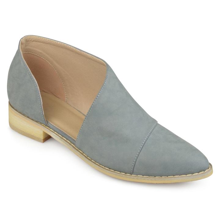 Journee Collection Quelin Women's D'orsay Flats, Size: Medium (7), Blue (navy)