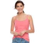 Women's Sonoma Goods For Life&trade; Everyday Scoopneck Camisole, Size: Small, Med Pink