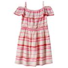 Girls 4-8 Sonoma Goods For Life&trade; Striped Ruffle Dress, Girl's, Size: 4, White Oth