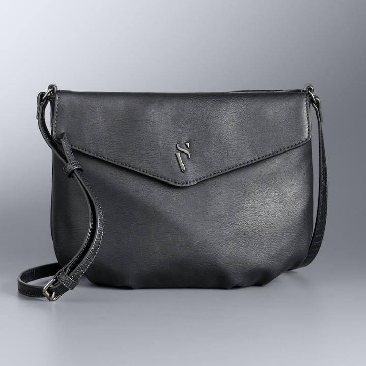 Simply Vera Vera Wang Olinda Crossbody, Women's, Black