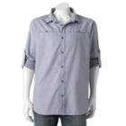 Men's Columbia Battle Mountain Classic-fit Roll-tab Button-down Shirt, Size: Large, Med Grey