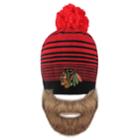 Adult Old Time Hockey Chicago Blackhawks Bearded Beanie, Men's, Red