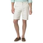 Men's Chaps Classic-fit Poplin Flat-front Shorts, Size: 36, Beig/green (beig/khaki)