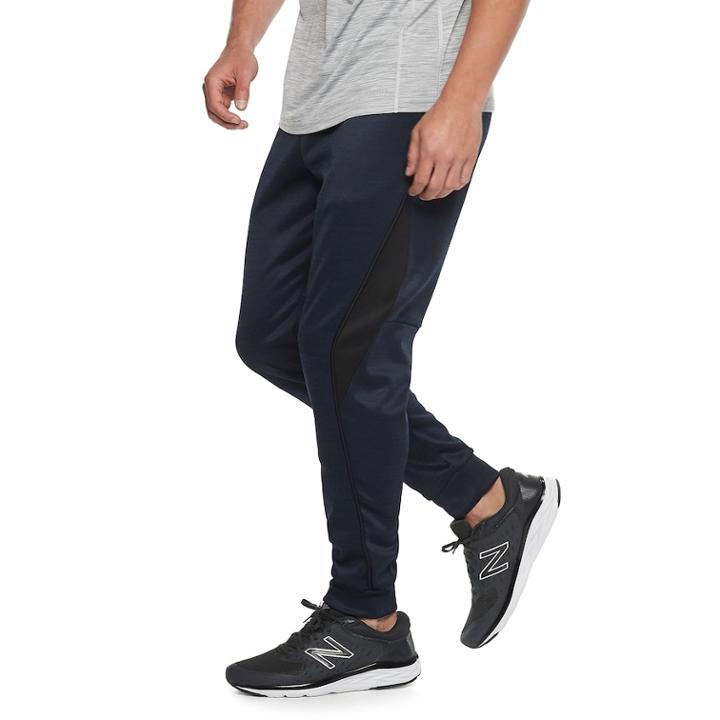 Men's Tek Gear&reg; Performance Fleece Jogger Pants, Size: Large, Dark Blue