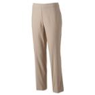 Women's Dana Buchman Millennium Slimming Pull-on Pants, Size: Xl, Dark Brown