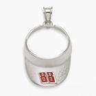 Insignia Collection Nascar Dale Earnhardt Jr. Sterling Silver 88 Visor Pendant, Adult Unisex, Grey
