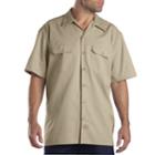 Men's Dickies Original Fit Twill Work Shirt, Size: Medium, Dark Beige