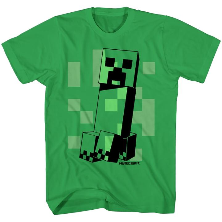 Boys 8-20 Minecraft Creeper Tee, Size: Large, Brt Green