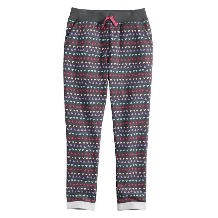 Girls 4-10 Jumping Beans&reg; French Terry Jogger, Size: 6, Dark Grey