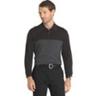 Men's Van Heusen Jaspe Classic-fit Flex Stretch Polo, Size: Medium, Black