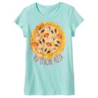 Girls 7-16 Pup 'o' Roni Pizza Puff Print Graphic Tee, Girl's, Size: Medium, Lt Green