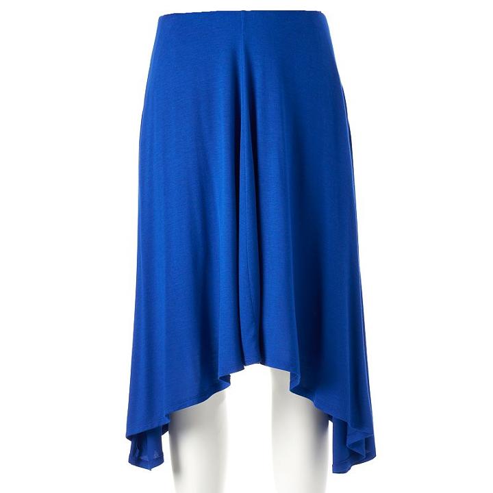 Women's Apt. 9&reg; Shark-bite Skirt, Size: Xs, Blue