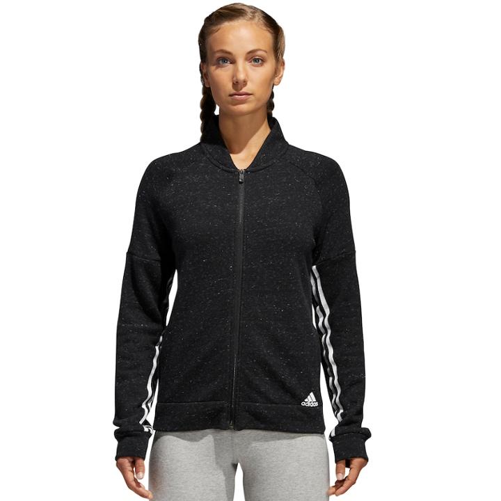Women's Adidas Sport2street Track Jacket, Size: Medium, Black