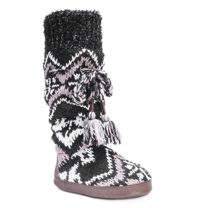 Women's Muk Luks Angie Boot Slipper, Size: Xl, Black