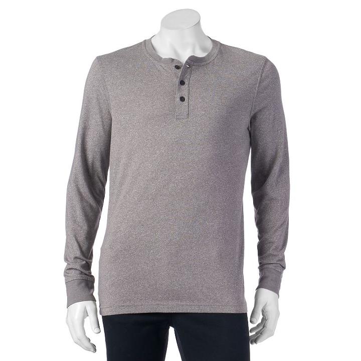 Big & Tall Croft & Barrow&reg; Classic-fit Easy-care Henley, Men's, Size: 4xb, Med Grey