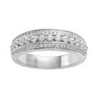14k White Gold 1/2-ct. T.w. Igl Certified Diamond Multirow Wedding Ring, Women's, Size: 7